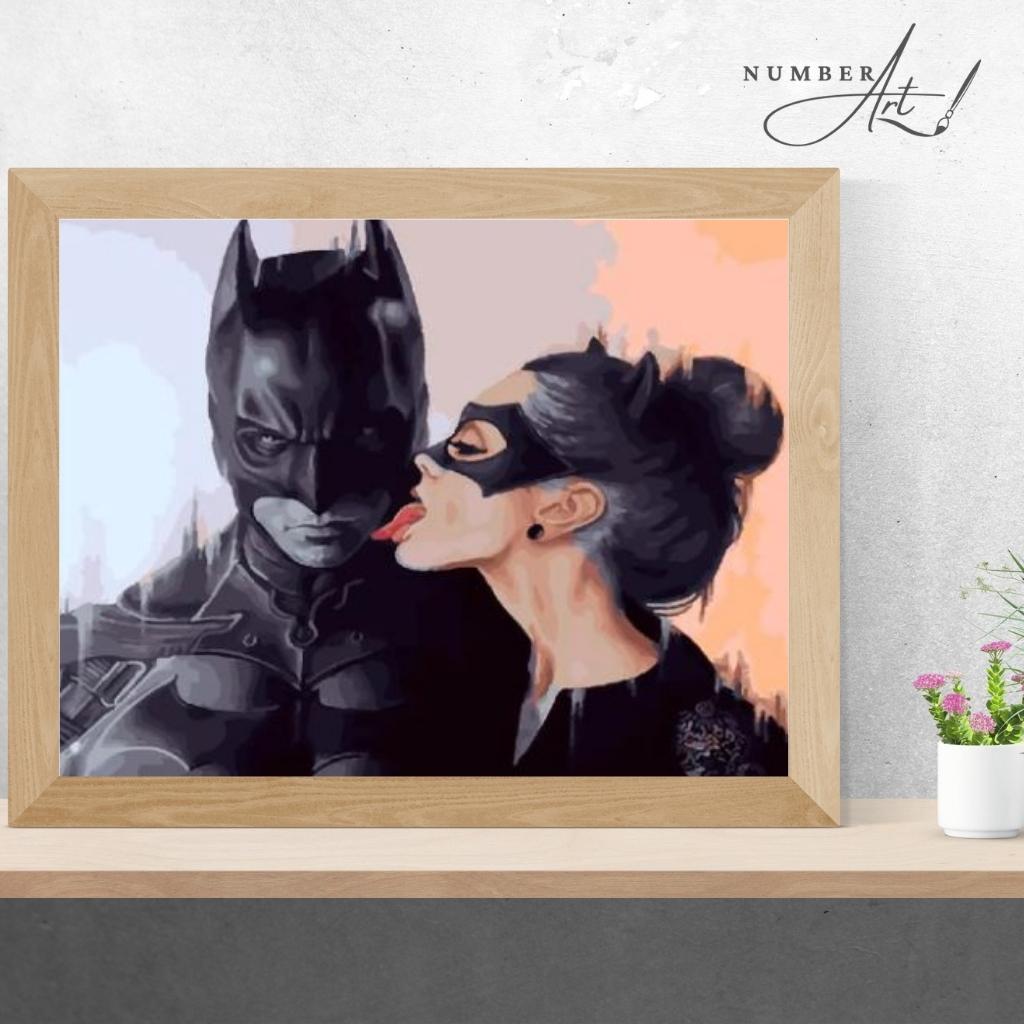 Batman & Cat Woman Paint By Numbers - Number Art